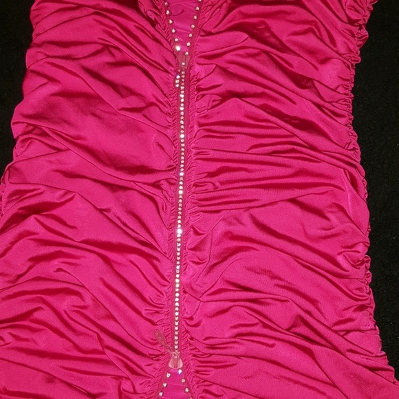 Pink strapless dress - Picture 4 of 5